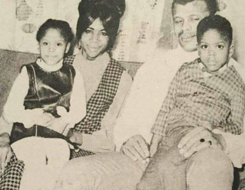 Young Curtis Bowles with his parents Rocky Johnson and Una Sparks and sister Wanda
